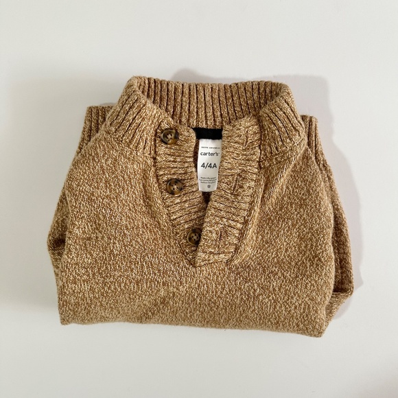 Carter's Toddler Boys Mock Neck Long Sleeve Pullover Sweater - Picture 5 of 6